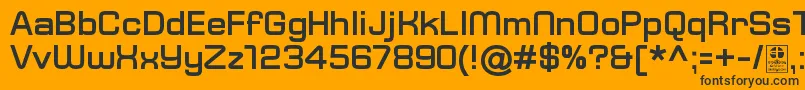 TypoSquareBoldDemo Font – Black Fonts on Orange Background