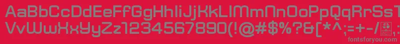 TypoSquareBoldDemo Font – Gray Fonts on Red Background