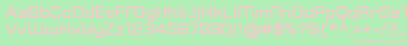 Police TypoSquareBoldDemo – polices roses sur fond vert