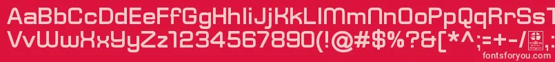 TypoSquareBoldDemo Font – Pink Fonts on Red Background