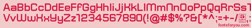TypoSquareBoldDemo Font – Red Fonts on Pink Background