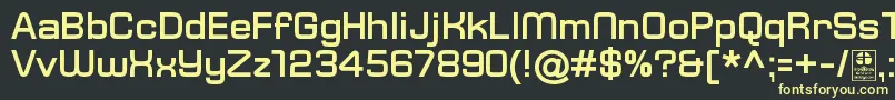 フォントTypoSquareBoldDemo – 黒い背景に黄色の文字