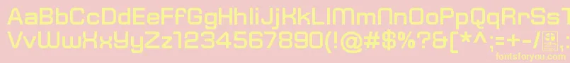 TypoSquareBoldDemo Font – Yellow Fonts on Pink Background