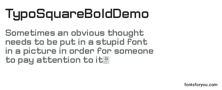 TypoSquareBoldDemo-fontti