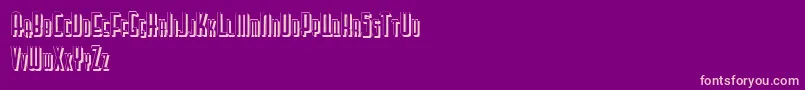 Letteringdecoshadow Font – Pink Fonts on Purple Background