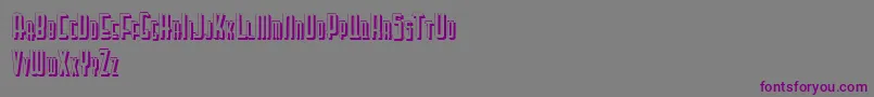 Letteringdecoshadow Font – Purple Fonts on Gray Background