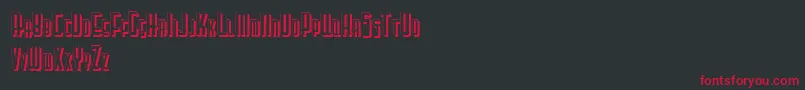 Letteringdecoshadow Font – Red Fonts on Black Background