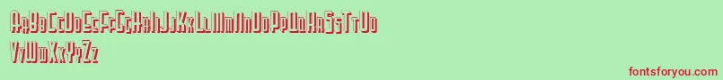 Letteringdecoshadow Font – Red Fonts on Green Background
