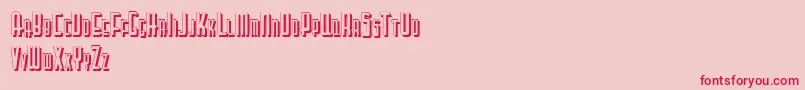 Letteringdecoshadow Font – Red Fonts on Pink Background