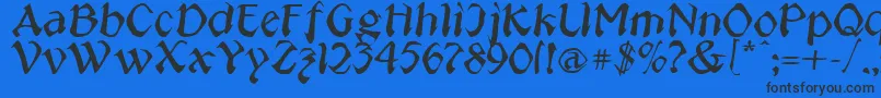 Jeepney Font – Black Fonts on Blue Background