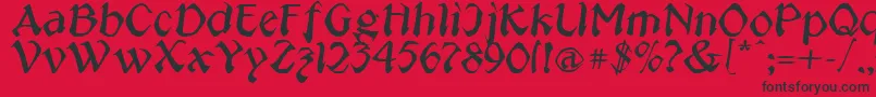 Jeepney Font – Black Fonts on Red Background