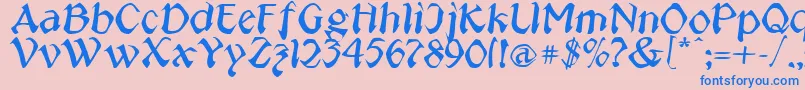 Jeepney Font – Blue Fonts on Pink Background