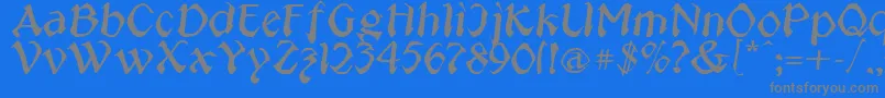 Jeepney Font – Gray Fonts on Blue Background