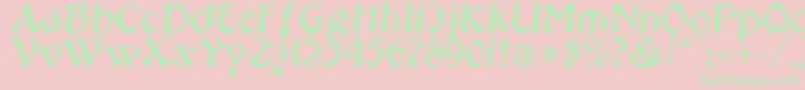 Jeepney Font – Green Fonts on Pink Background