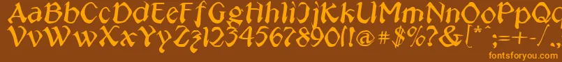 Jeepney Font – Orange Fonts on Brown Background