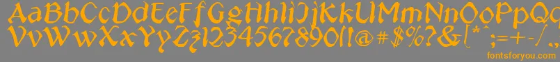 Jeepney Font – Orange Fonts on Gray Background