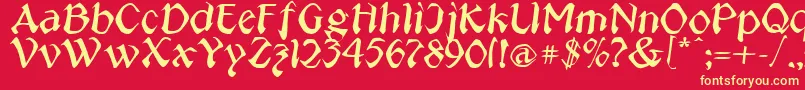 Jeepney Font – Yellow Fonts on Red Background