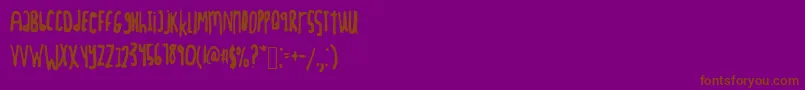 Tightscript Font – Brown Fonts on Purple Background