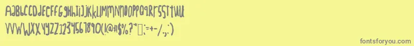 Fonte Tightscript – fontes cinzas em um fundo amarelo