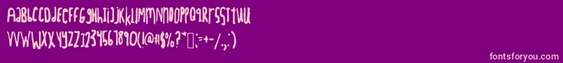 Tightscript Font – Pink Fonts on Purple Background