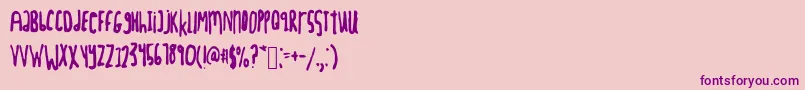 Tightscript Font – Purple Fonts on Pink Background