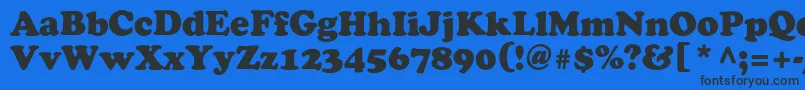 Osvaldblackc Font – Black Fonts on Blue Background