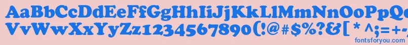 Osvaldblackc Font – Blue Fonts on Pink Background