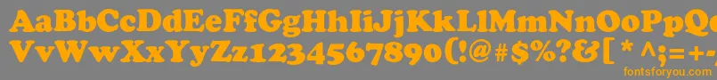 Osvaldblackc-Schriftart – Orangefarbene Schriften auf grauem Hintergrund