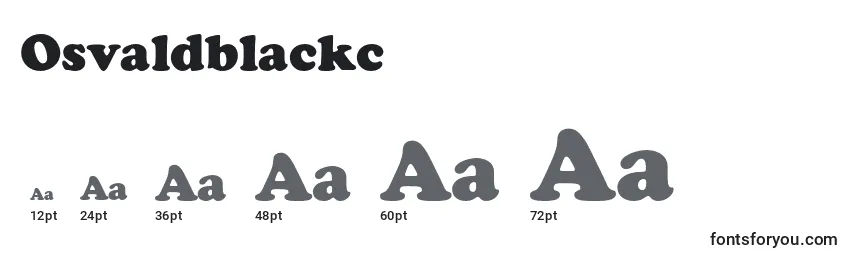 Размеры шрифта Osvaldblackc