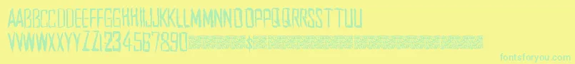 Southwest-fontti – vihreät fontit keltaisella taustalla