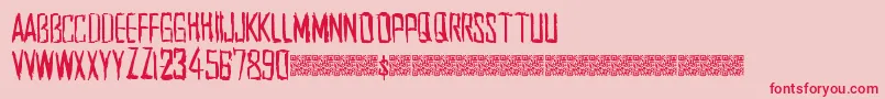 Southwest Font – Red Fonts on Pink Background