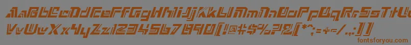 Шрифт NexxusItalic – коричневые шрифты на сером фоне