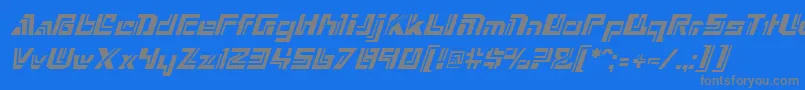 Шрифт NexxusItalic – серые шрифты на синем фоне