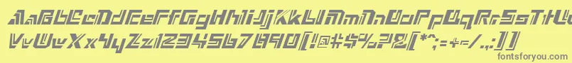 Шрифт NexxusItalic – серые шрифты на жёлтом фоне