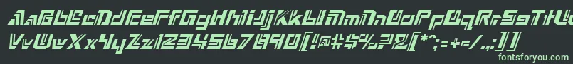 Шрифт NexxusItalic – зелёные шрифты на чёрном фоне
