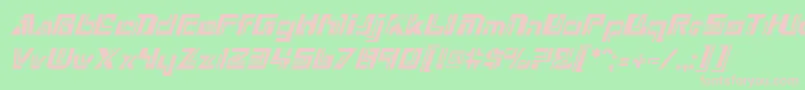 Шрифт NexxusItalic – розовые шрифты на зелёном фоне