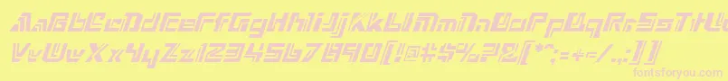 NexxusItalic Font – Pink Fonts on Yellow Background