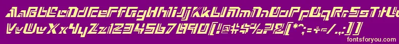 Шрифт NexxusItalic – жёлтые шрифты на фиолетовом фоне