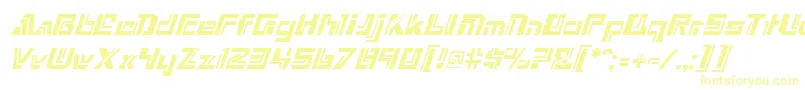 Шрифт NexxusItalic – жёлтые шрифты на белом фоне