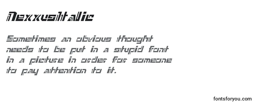 NexxusItalic Font