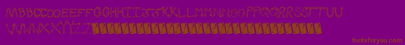 Fallgreetings Font – Brown Fonts on Purple Background