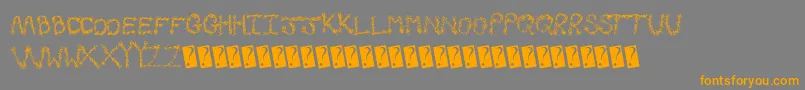 Fallgreetings Font – Orange Fonts on Gray Background