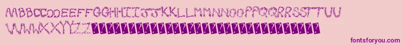 Fallgreetings Font – Purple Fonts on Pink Background