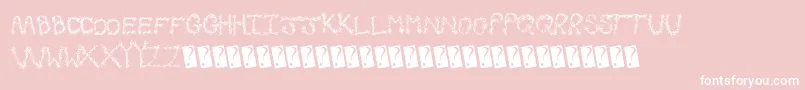 Fallgreetings Font – White Fonts on Pink Background