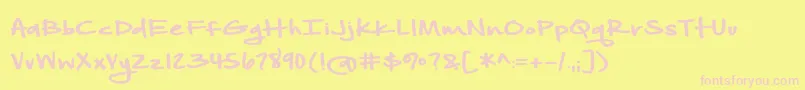 AnotherBirdhouse Font – Pink Fonts on Yellow Background