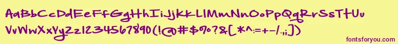 AnotherBirdhouse Font – Purple Fonts on Yellow Background