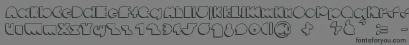DeccodiscoCasual Font – Black Fonts on Gray Background