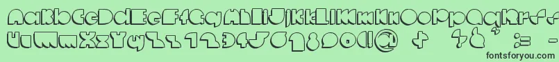 DeccodiscoCasual Font – Black Fonts on Green Background