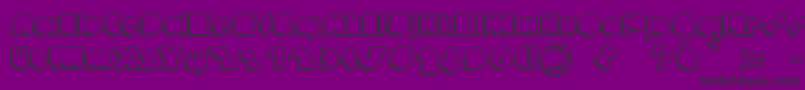 フォントDeccodiscoCasual – 紫の背景に黒い文字