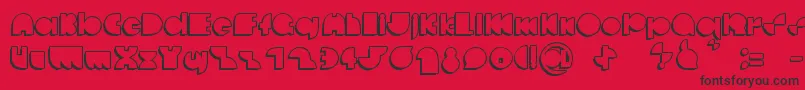 DeccodiscoCasual Font – Black Fonts on Red Background